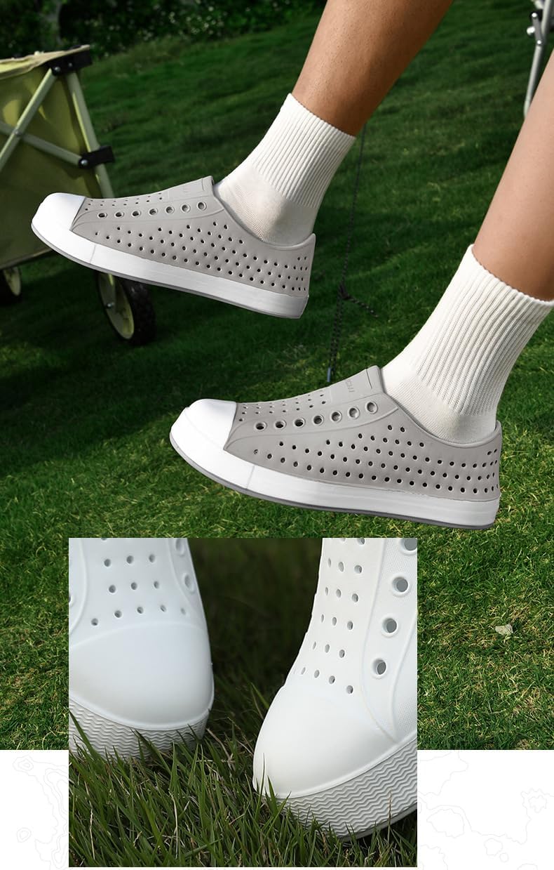 Unisex-Adult Slippers Imitation Canvas Choes Walking Mules with Indoor Outdoor Anti-Skid Sole for Men and Women