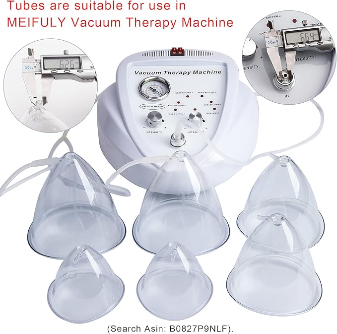 Vacuum Cupping Machine Accessories, Premium Silicone Y Type Hose Tubing for Large Cups