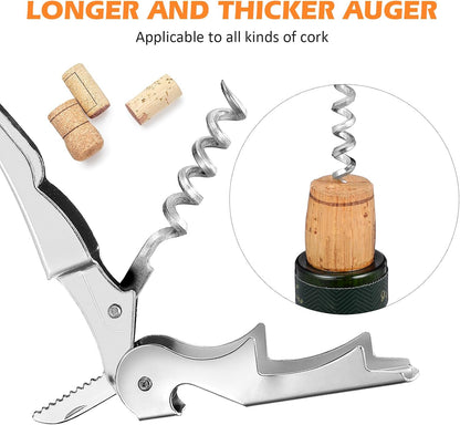 Honoson 40 Pcs Wine Opener Bulk Corkscrew Bottle Wine Key, Black, White Bottle Opener Waiter Metal Heavy Beer Corkscrew, Serrated Foil Cutter Key, for Servers Home Restaurants Bars Waiter Bartender