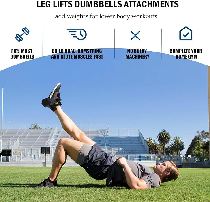 Foot Dumbbell Attachment, Dumbbell Weights for Legs Holder, Weight Training for Legs, AdjustableiC1-120 lbs, LegCoreAll Around Workout, LeftRight Foot