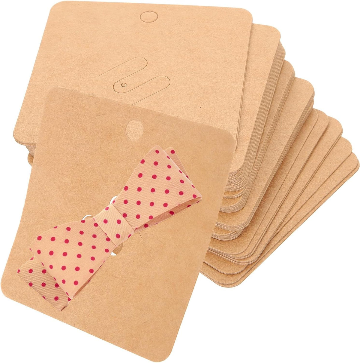 TEHAUX 200pcs Brooch Display Cards for Pins, Earring Card Holder with Pre-Cut Hole Kraft Paper Brooch Pin Cards Earring Display Cards Ideal for Jewelry Display and Retail (Brown), 2.76 X 2.76 Inches