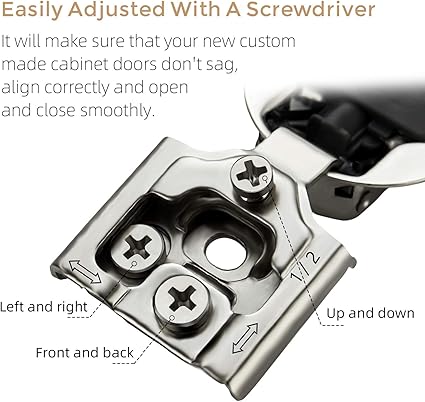 Ravinte 6 Pack 3 Pairs 12 inch Overlay Soft Close Hinges for Kitchen Cabinet Hinges Satin Nickel Hidden Hinges Stainless Steel Concealed Hinge self Closing