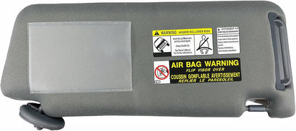 Pair Sun Visor with Clips Compatible with 2005-2015 Toyota Tacoma, Driver & Passenger Side Sunvisor Replacement (Gray Color) Slide Extension & Mirror, Non-Illuminated, Replaces 74320-04181-B1