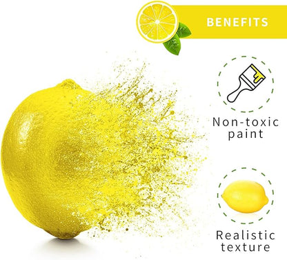 Fake Artificial Fruit Lemons Set of 12, Artificial Faux Fruits Big Size Vivid Faux Yellow Lemon Plastic Fake Yellow Lemon for Fake Fruit Bowl, Home Kitchen Table Cabinet Party Decor Photography Prop