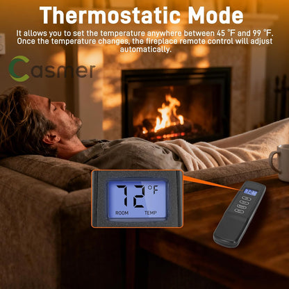 Universal Fireplace Remote Control Kit,Fit skytech 1420-A,1420TH-A,1001-A,1001TH-A,durablow TR1003, Napoleon F45,Acumen RCK-IW,Ambient RCB and More,Dual Power,Child Safety Lock,for Millivolt Valve