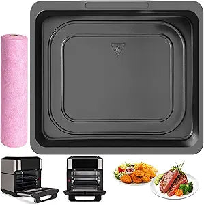 Air Fryer Cooking Tray for Instant Vortex Plus10 Qt, Food Grade Nonstick Replacement Rack Parts Grill Pan Crisper Plate for Chefman Innsky CROWNFUL 10.6Qt Air Fryer Oven, Dishwasher Safe