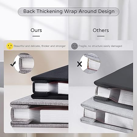 Popotop Large Photo Album Self Adhesive 4x6 5x7 8x10 Scrapbook Album DIY Picture Book,Gifts for Mom,Family Baby and Wedding,with Metal Pen and Plastic Board