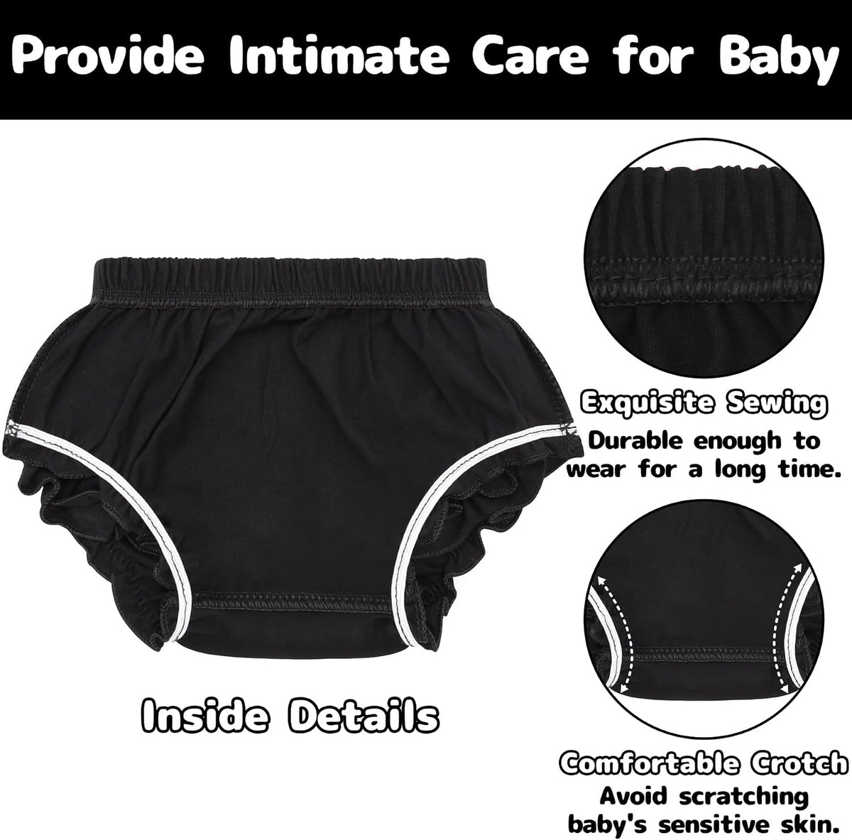 Baby Bloomers Diaper Covers for Girls Ruffle Bloomers for Toddler Girls Diaper Cover Baby Girl Shorts Infant Underwear