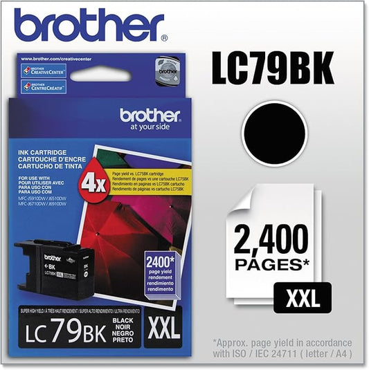 Brother Printer LC79Y Super High Yield (XXL) Yellow Cartridge Ink - Retail Packaging