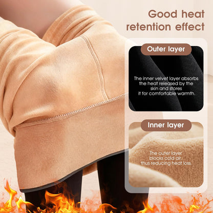 Fleece Lined Leggings Women Comfort Fleece Lined Tights Thermal Legging for Womens High Waist Warm Tights for Women