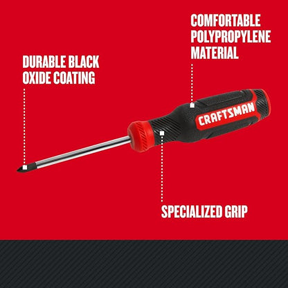 CRAFTSMAN Phillips Screwdriver, Bi-Material, PH 1 X 3 Inch (CMHT65052N)