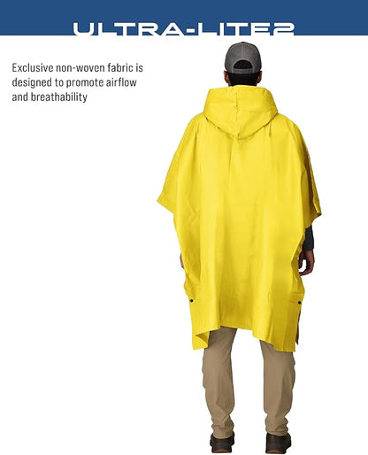 FROGG TOGGS Ultra-lite2 Waterproof, Breathable Rain Poncho, Adult and Youth Sizes
