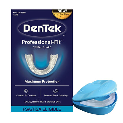 DenTek Professional-Fit Dental Guard, Mouth Guard for Grinding Teeth at Night, 1 Count only ( Box Damage )