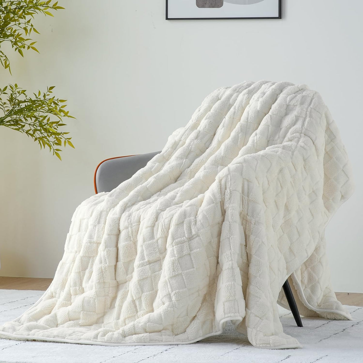 Uttermara Sherpa Weighted Blanket, Queen 60 x 80 in, 15 lb