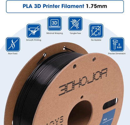 3DHoJor PLA 3D Printer Filament, 1.75 mm, 1 kg