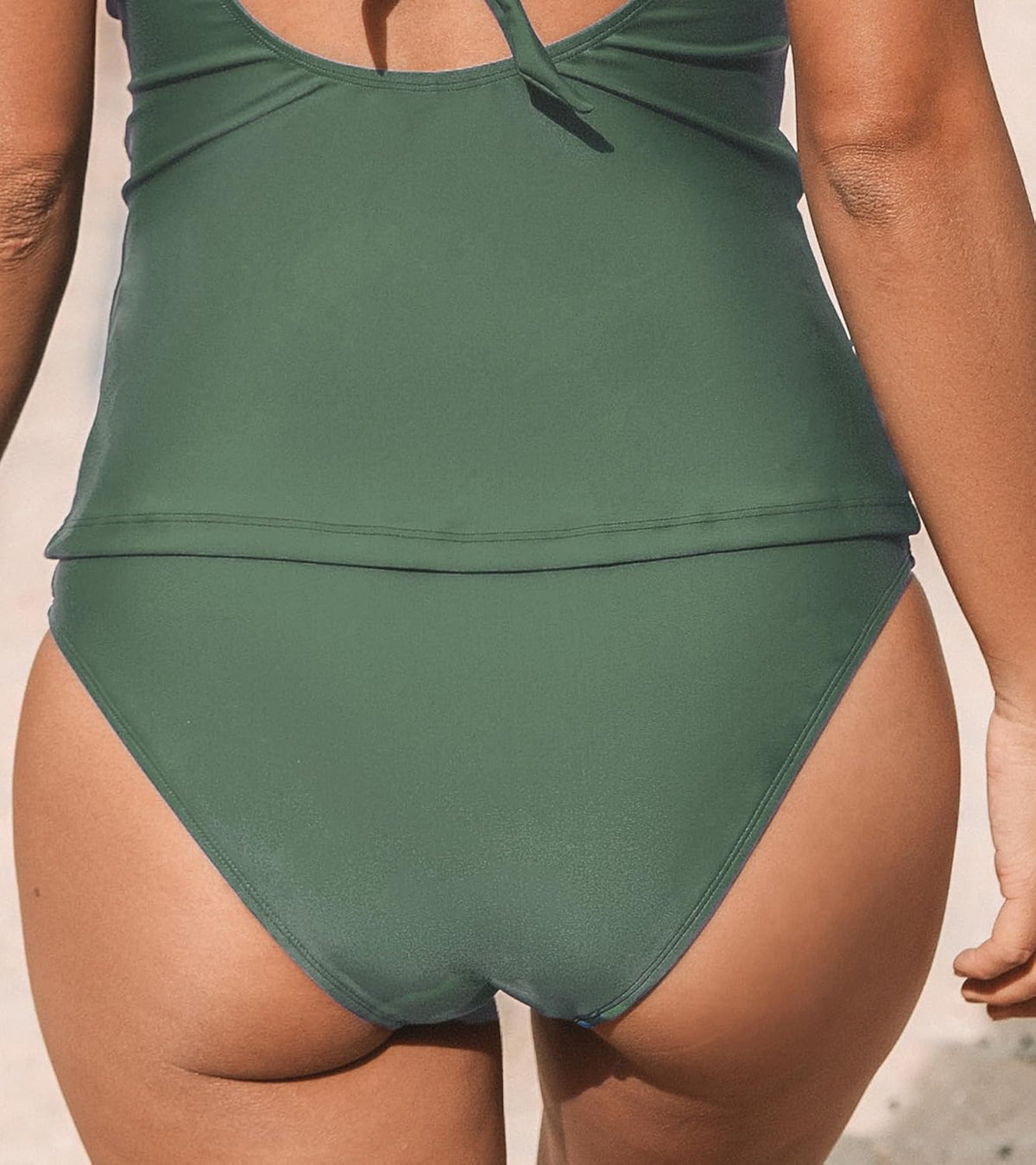 CUPSHE Women's Bikini Bottoms Mid Rise Swimsuit Only Bottoms Full Coverage Bathing Suits ( Size M )