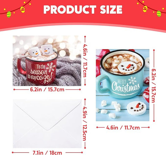 JOYIN 72 PCS Christmas Holiday Greeting Cards with Envelopes for Winter Xmas Season Merry Christmas Cards, Winter Animal Collection, Wintertime Gifts Cards