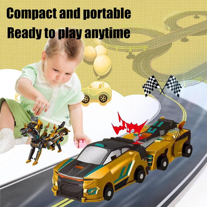 Flying Dragon/Car Toy, 2-in-1 Crash Transform for Kids 3+ Durable ABS Plastic, Magnetic Crash Transform, No Battery Needed, Indoor Travel Play, Boys Birthday Gift