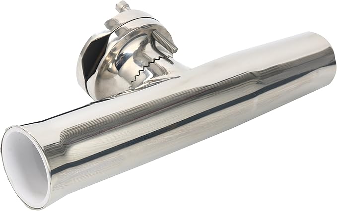 Amarine Made Fishing Rod Holder,Stainless Tournament Style Clamp on Rod Holder,Adjustable Fishing Pole Holder for Rails 1-14" to 2"