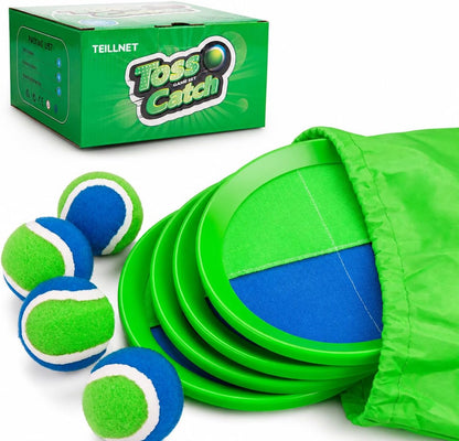 Toss and Catch Ball Set Upgraded - Kids Toys Beach Toys Baseball Games - Sturdy & Water-Resistant for Outdoor Pool Yard Games - Classic Gift for Boys Girls 3 4 5 6 7 8 9 10 11 12+ Years