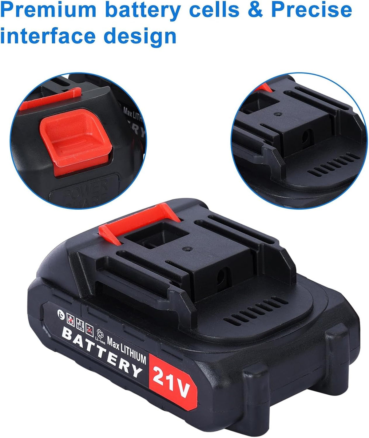 High Performance Rechargeable Weed Eater Battery 12/21V 1500/3000mAh (1 pack)