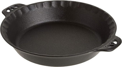 Camp Chef Cast Iron Pie Pan - True-Seasoned Cast Iron Pie Dish for Cooking  Camping Accessories - 10"