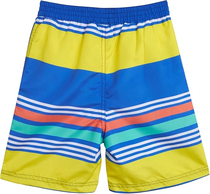Boys Rash Guard Swimsuit Set - Kids Short Sleeve Bathing Suit Swimwear Sets (Sizes: 5-12)