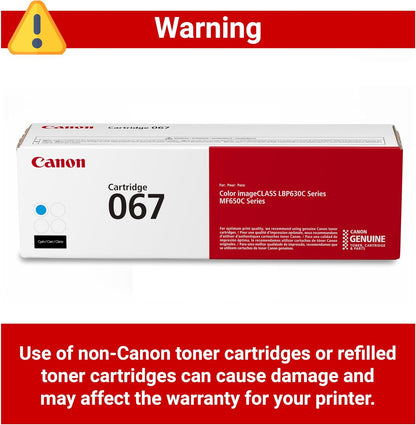067 Cyan Toner Cartridge Compatible with LBP633Cdw, LBP632Cdw, MF652Cdw, MF653Cdw, MF654Cdw, MF656Cdw