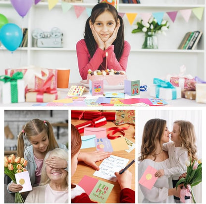 Birthday Cards Bulk - 30 PCS Unique Happy Birthday Gift Cards for Kids with Envelopes  Stickers, Birthday Greeting Cards For Women  Men, 30 Designs Gift Cards Birthday for Office, Family, Kids, Friends