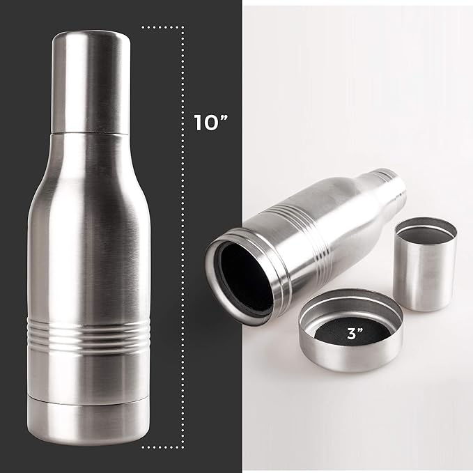 Strova Beer Bottle Insulator - Stainless-Steel Insulated Bottle Holder w/Double-Walled Insulation - Beer Cooler Keeps Drinks Colder, Longer (Includes Carry Bag)
