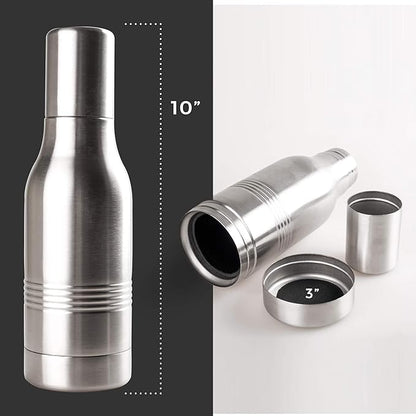 Strova Beer Bottle Insulator - Stainless-Steel Insulated Bottle Holder w/Double-Walled Insulation - Beer Cooler Keeps Drinks Colder, Longer (Includes Carry Bag)