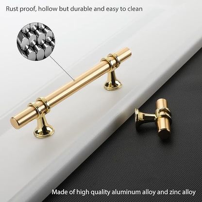 Rergy Cabinet Handles Drawer Pulls and Knobs, 2Pack Gold 6-14inch Hole Center, Kitchen Hardware for Dresser Handle Zinc Alloy Furniture Pull