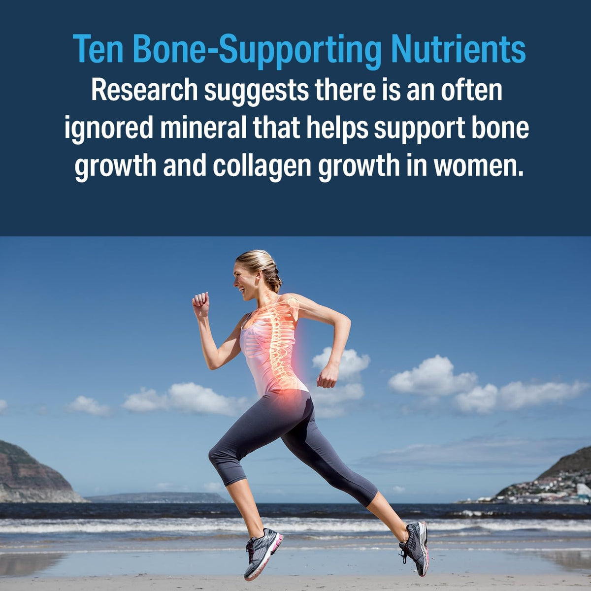 Ultimate Bone Support | Vitamin D3, K2, Strontium & Silica | 60 Tablets | Bone density and strength care for women and men, with mineral-focused nutrition supporting long-term skeletal wellness daily