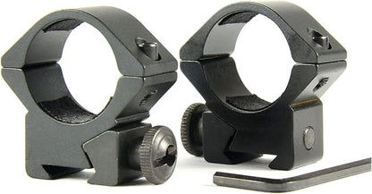 TACFUN 1 Pair 1 inch Ring Low Profile Scope Rings - 3/8" Dovetail Mount