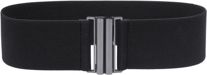 Womens Wide Elastic Waist Belt Cinch Belt Trimmer Stretch Waistband