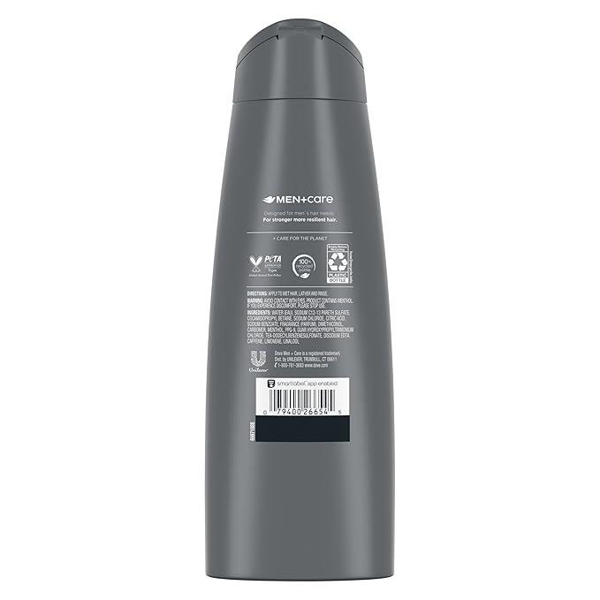 Dove MenCare Fortifying 2 in 1 Shampoo and Conditioner for Normal to Oily Hair Fresh and Clean with Caffeine Helps Strengthen and Nourish Hair 12 oz