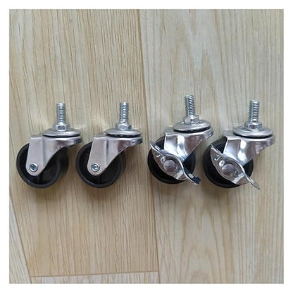 ALturN Furniture Castors, Swivel Caster Wheels, 50mm, 4 Pcs Nylon, Heavy Duty, Smooth Moves, Max 70KG, Braked