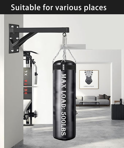 Punching Bag Hanger, Heavy Duty Boxing Punching Bag Hanger,360 Rotational Heavy Bag Punching Bag Wall Mount WCarabiners Spring for Heavy Bag, Gym Swing, Trapeze, Hammock:WLL-500Lbs