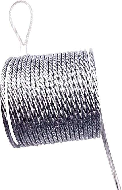 Safety Cable Lock 60 Long, Lightning Bulbs Hanging Safety Cable Lightweight Braided Stainless Steel by COOINS (120 Inch)