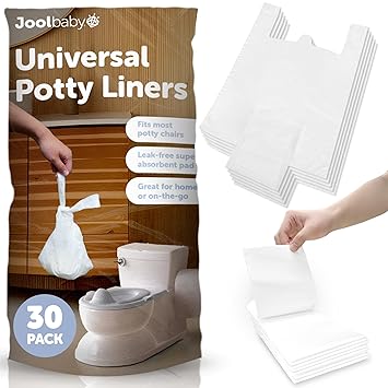 Disposable Potty Liners  Universal Fit for Potty Chairs, Super-Absorbent (30 Count)  Jool Baby