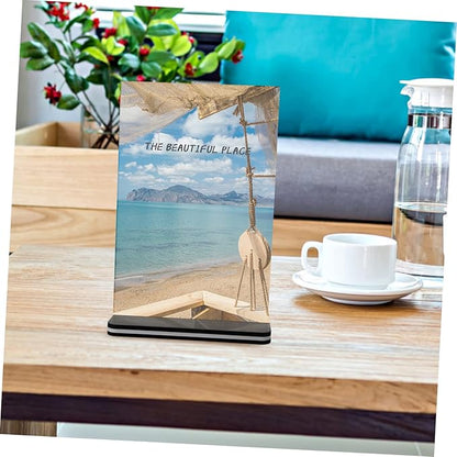 3pcs Display Board Poster Stands for Display Table Top Display Stand Table Top Sign Holder Table Sign Holders Picture Holders for Tables Store Sign Holders Acrylic Transparent