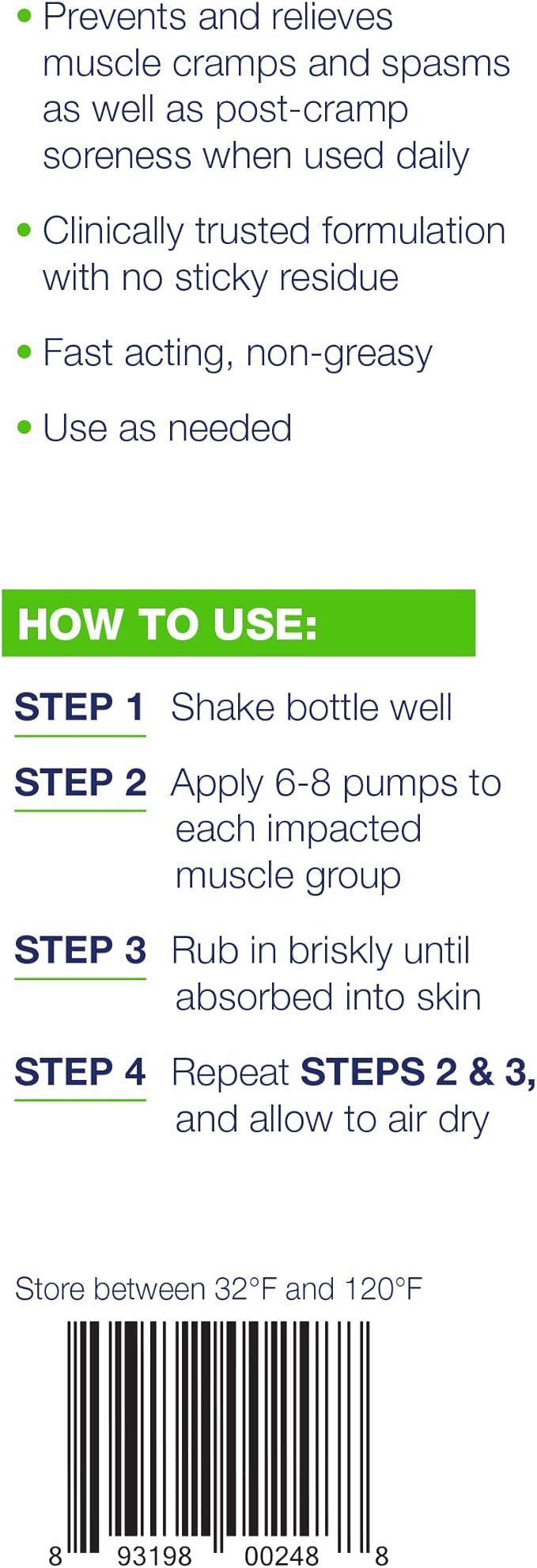 Theraworx Relief for Muscle Cramps Spray Fast-Acting Muscle Spasm, Leg Soreness with Magnesium Sulfate - 7.1 oz - 1 Count