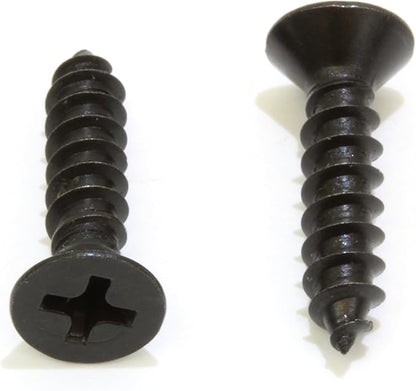Bolt Dropper 8 X 1'' Black Oxide Coated Stainless Flat Head Phillips Wood Screw (50 Pack), 18-8 (304) Stainless Steel Screws by Bolt Dropper