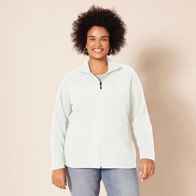 Essentials Women's Classic-Fit Full-Zip Polar Soft Fleece Jacket (Available in Plus Size)