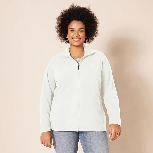 Essentials Women's Classic-Fit Full-Zip Polar Soft Fleece Jacket (Available in Plus Size)
