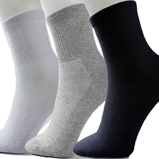 1 Pair Men's Summer Mesh Soft Cotton Blend Socks Athletic Sport Gym Casual Socks