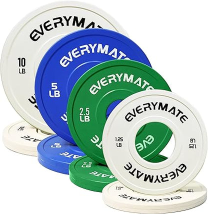 Change Weight Plates 1.25LB 2.5LB 5LB 10LB Set Fractional Plate Olympic Bumper Plates for Cross Training Bumper Weight Plates Steel Insert Strength Training Weight Plates