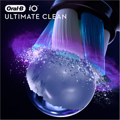 Oral-B iO Ultimate Clean Electric Toothbrush Head, Twisted & Angled Bristles for Deeper Plaque Removal, Pack of 4, Black, (Missing original packaging)