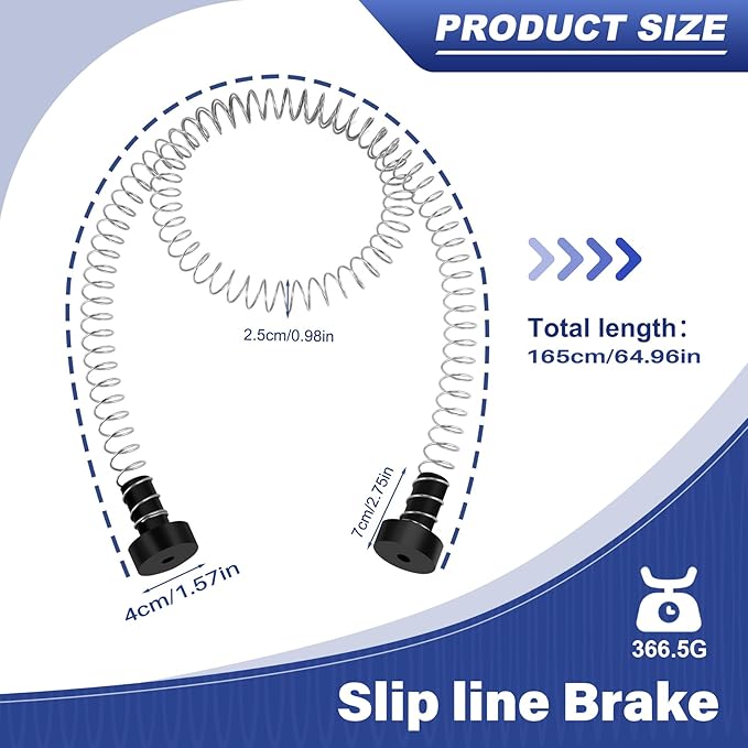 Zipline Spring Brake 165cm Stainless Steel Zip Line Spring Brake Heavy Duty Zipline Brake Speed Reducer Spring Brake