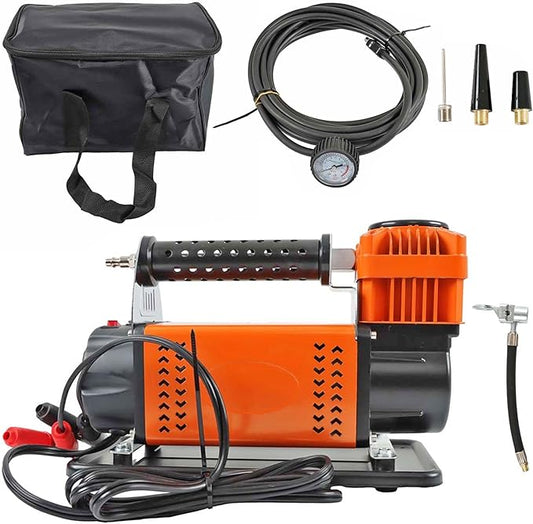 12V Portable Air Compressor Kit Heavy Duty Cylinder Inflator Replacement for Truck Tires, Heavy Duty Max 150 PSI for 4x4 Vehicle & RV